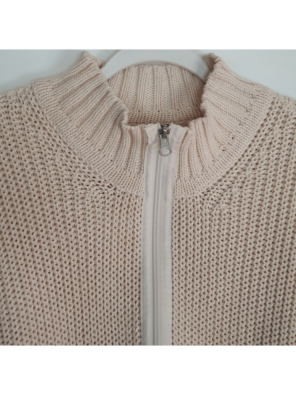 Pure Handknit Katherine Sweater Poncho Womens S/M Cream SS Oversized - Picture 5 of 14